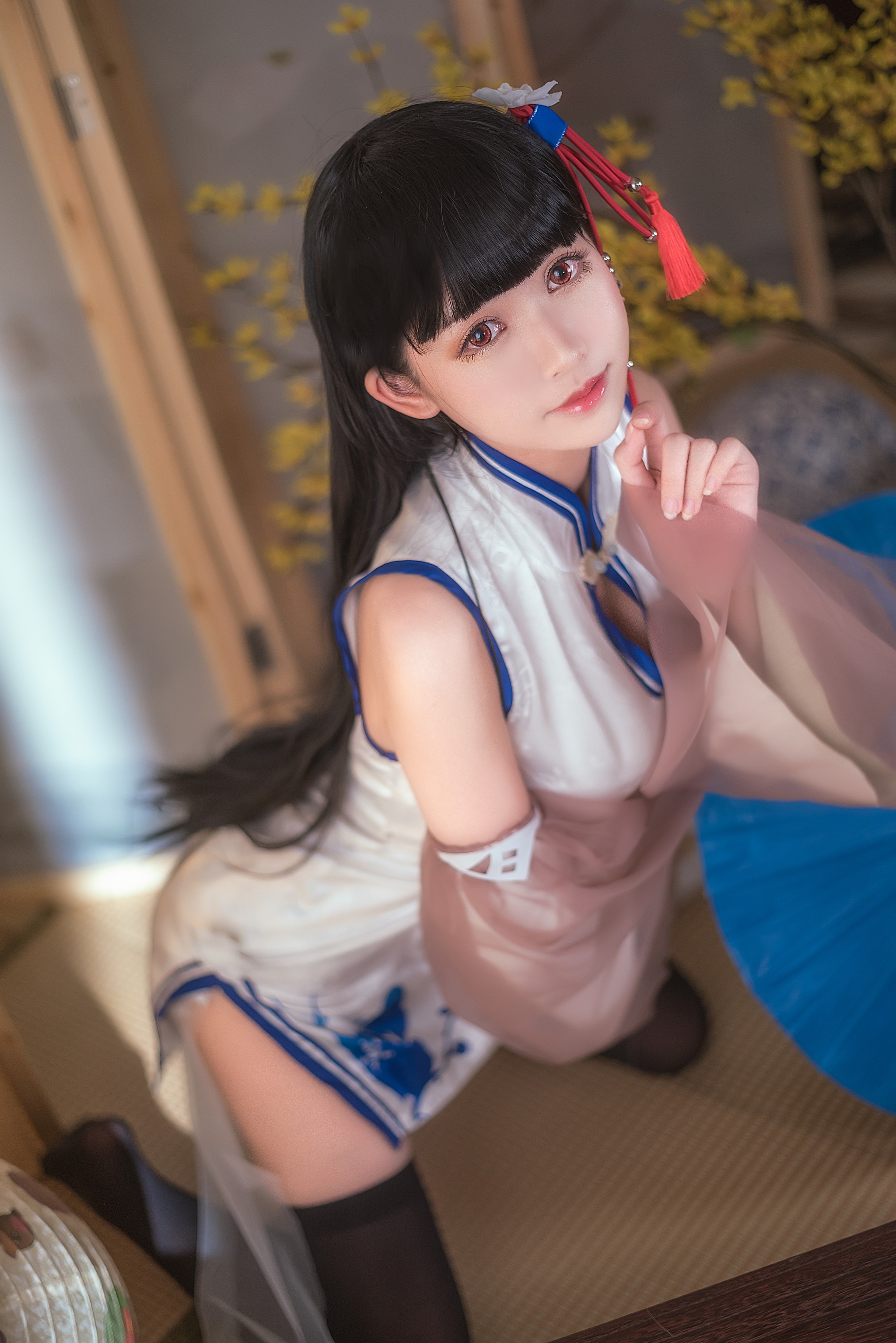 图片[1]-鳗鱼霏儿 – NO.049 碧蓝华裳 逸仙 [16P]-XikXak